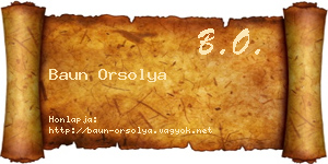 Baun Orsolya névjegykártya